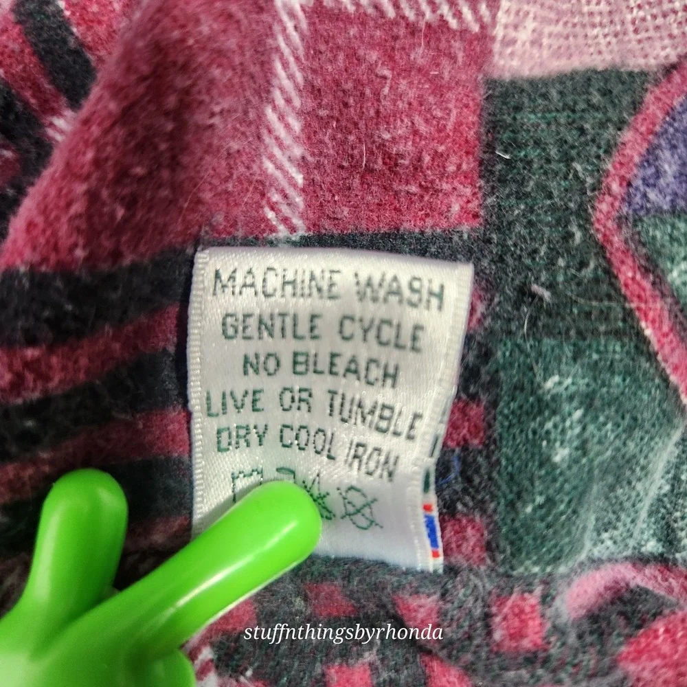 Vintage McGREGOR We Cover The Globe Denim Flannel Lined Winter Coat Size Medium
